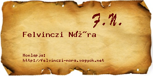Felvinczi Nóra névjegykártya