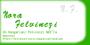 nora felvinczi business card